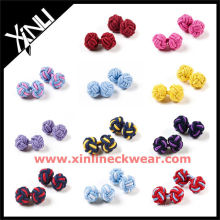 Solid Different Color Silk Knot Cufflink